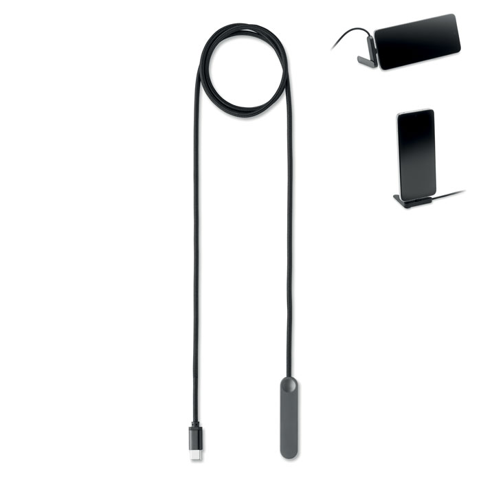 Câble USB-C 60 W avec support téléphone personnalisé NIFTY