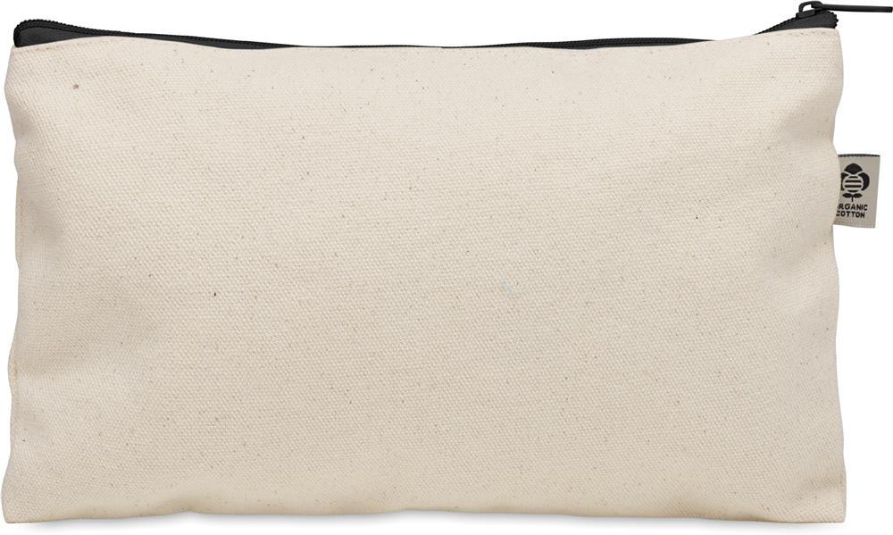 Trousse coton bio 340 g/m² personnalisée PESACARA, côté 1