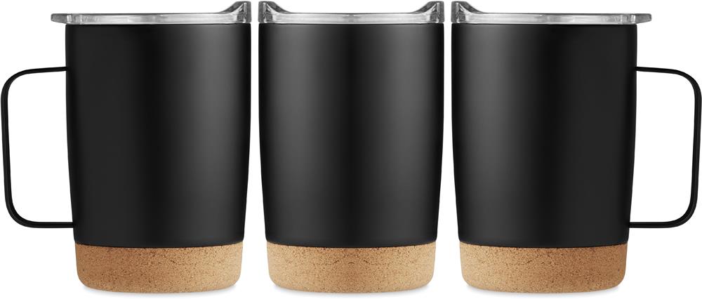 Mug isotherme inox base liège personnalisé RUBY, tour complet