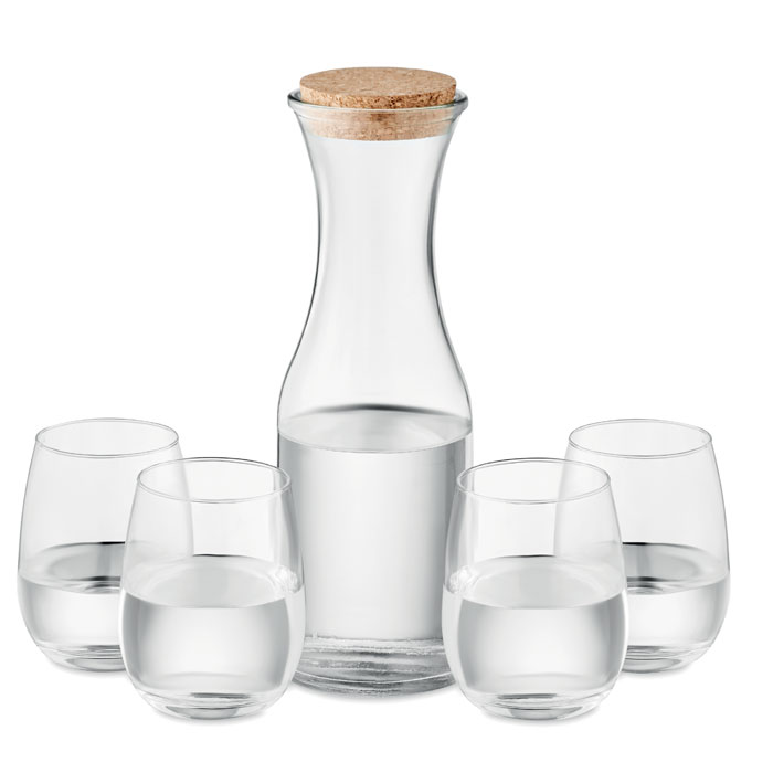 Set carafe et verres recyclés personnalisé PICCADILLY