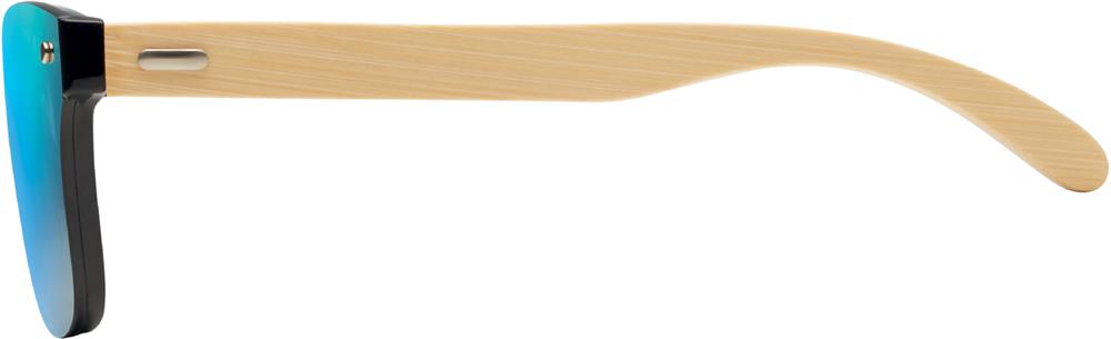 Lunettes de soleil miroir bambou personnalisées ALOHA, pied gauche
