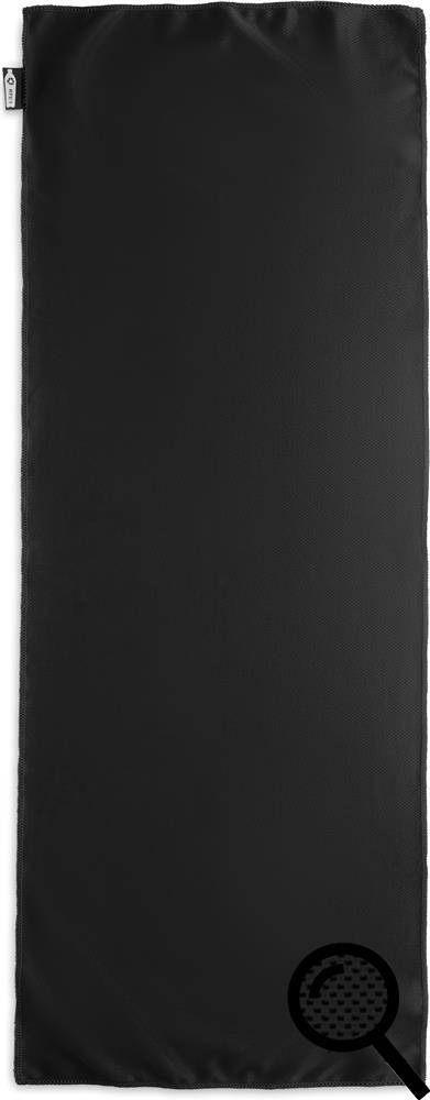 Serviette de sport RPET 30x80 cm personnalisée TUKO RPET, serviette devant