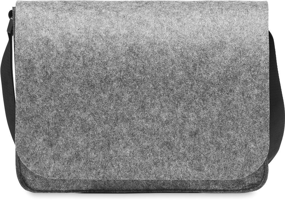 Sac messager feutre RPET 15 pouces personnalisé BAGLO, devant dessus
