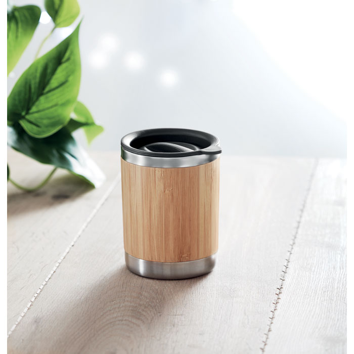 Gobelet inox et bambou 250 ml personnalisé LOKKA