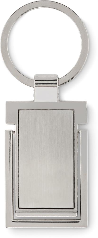 Porte-clés métal support téléphone personnalisé STANRIN, devant étiquette