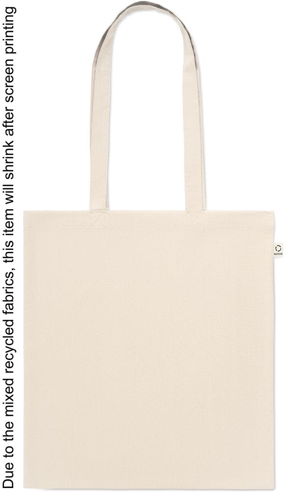 Tote bag coton recyclé 140 g/m² personnalisé VIVEKA, devant (sérigraphie)