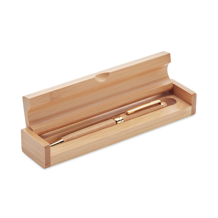 Stylo bille coffret bambou personnalisé ETNA