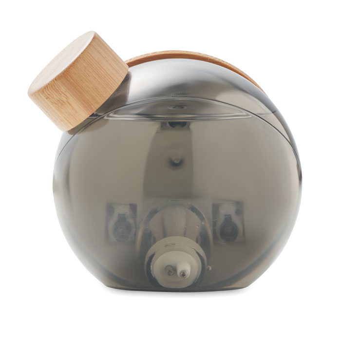 Horloge à eau LCD bambou personnalisée DROPPY LUX, Gris Transparent