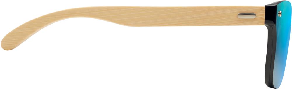 Lunettes de soleil miroir bambou personnalisées ALOHA, pied droite