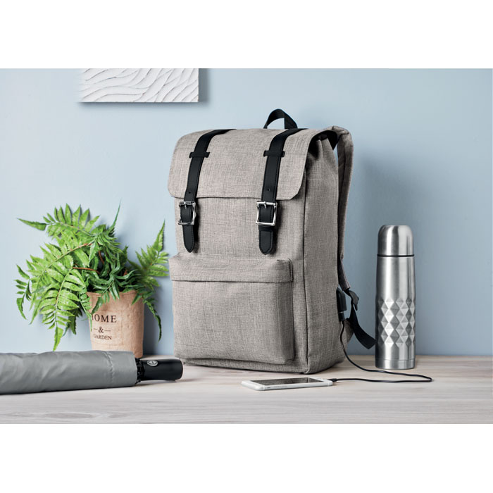 Sac à dos ordinateur 15'' rabat magnétique personnalisé RIGA
