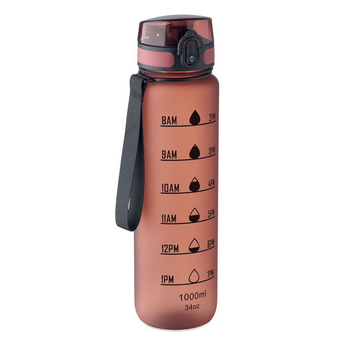 Bouteille de sport RPET 1L personnalisée ISFORDEN MARK, Bordeaux