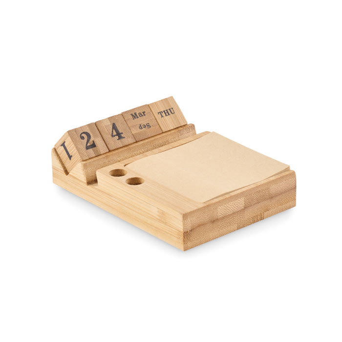 Calendrier de bureau bambou personnalisé BOOTOP
