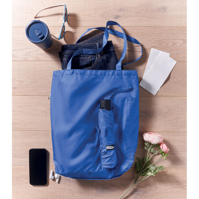 Parapluie pliant RPET avec tote bag personnalisé SEATTLE