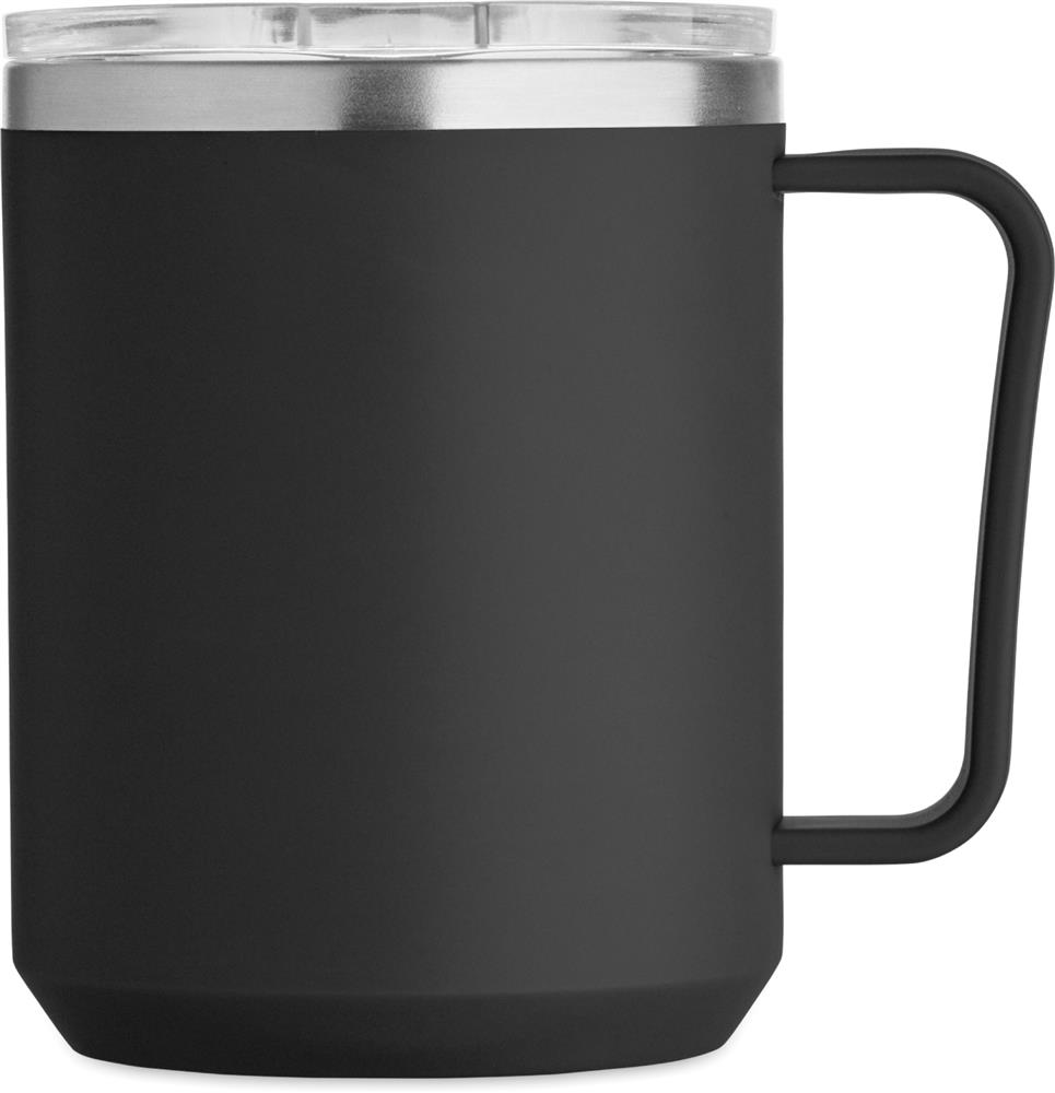 Mug isotherme 400 ml couvercle coulissant personnalisé COCOA, droite