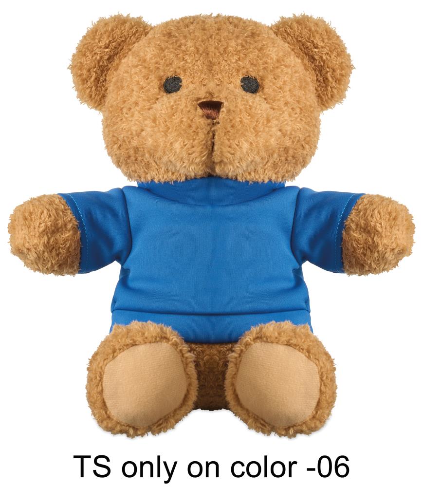 Peluche ourson 23 cm avec t-shirt personnalisée JACKIE, devant