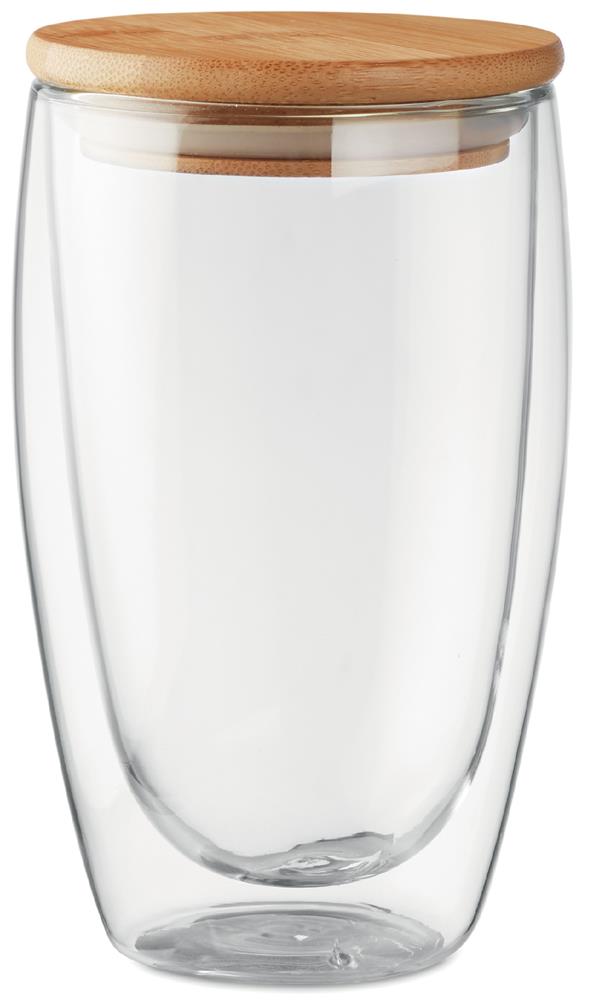 Verre double paroi 450 ml personnalisé TIRANA LARGE, dos