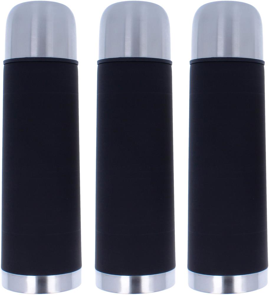 Bouteille isotherme 500 ml et 2 tasses personnalisée ISOSET, tour complet (gravure laser 360)