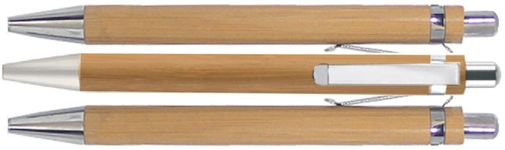 Parure stylo et porte-mine bambou personnalisée BAMBOOSET, tour complet crayon