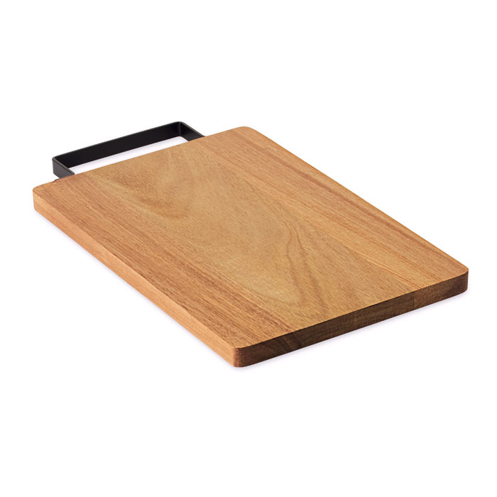 Planche à découper acacia et inox personnalisée ASTA