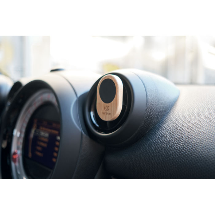 Support téléphone voiture bambou personnalisé ELLAGAN