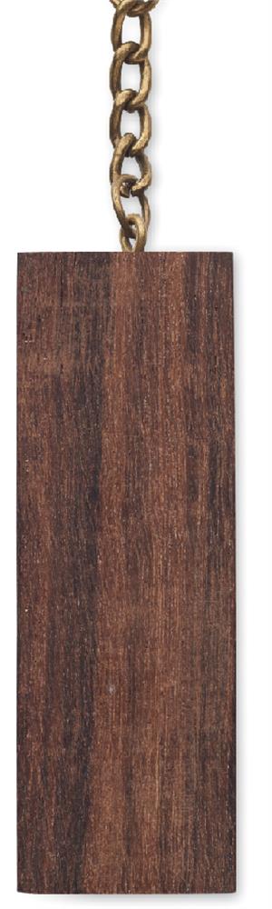 Porte-clés bois de noyer support téléphone personnalisé CODE, dos