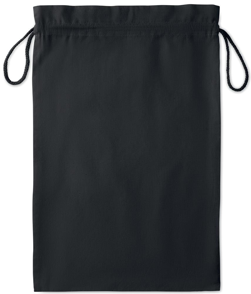 Sac cadeau coton noir personnalisé TASKE LARGE, devant