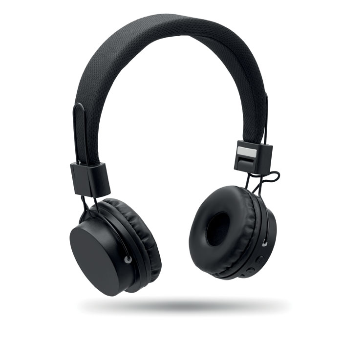 Casque sans fil pliable noir personnalisé TONE, Noir
