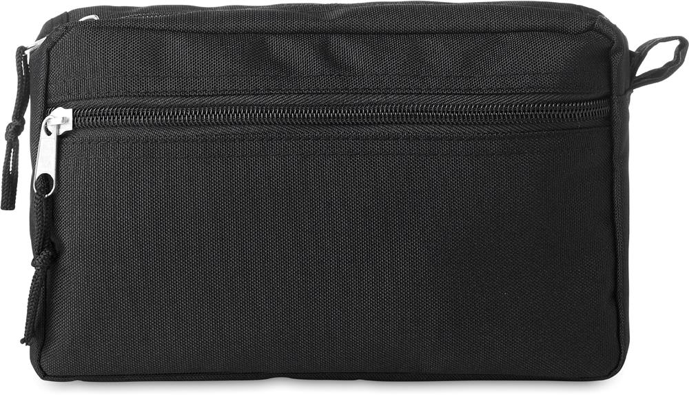 Trousse de toilette RPET 600D personnalisée BETTER & SMART, devant