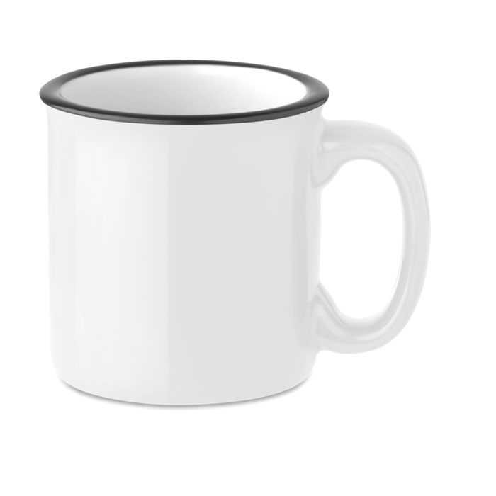 Mug céramique vintage 240 ml personnalisé TWEENIES SUBLIM, Noir