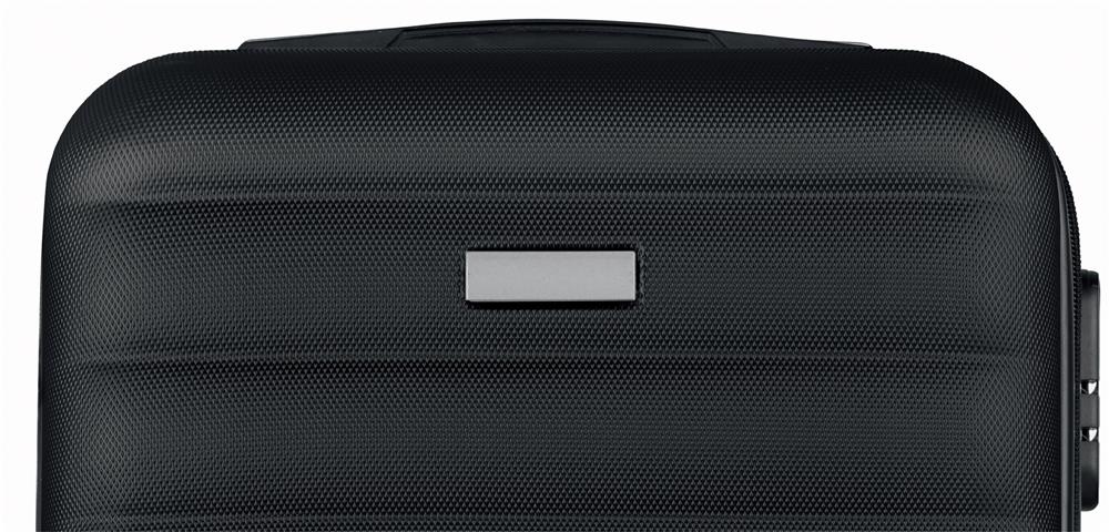 Valise trolley rigide ABS 20 pouces personnalisée BUDAPEST, partie métal plaque (étiquette numérique)