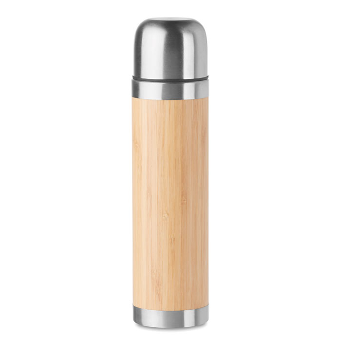 Gourde inox et bambou 400 ml personnalisée CHAN BAMBOO, Bois