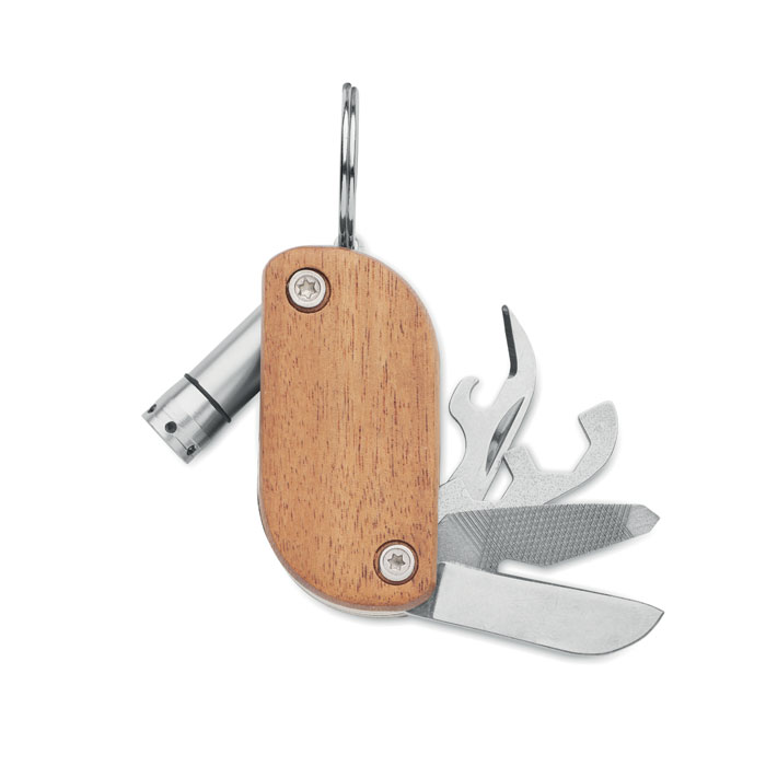 Couteau multifonction bois avec LED personnalisé WODYCUT, Bois