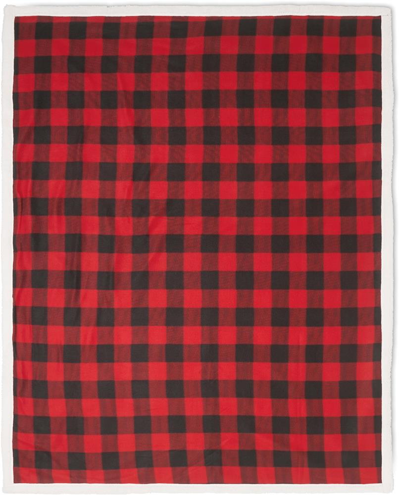 Plaid polaire doublé sherpa personnalisé SHERMATT, plaid