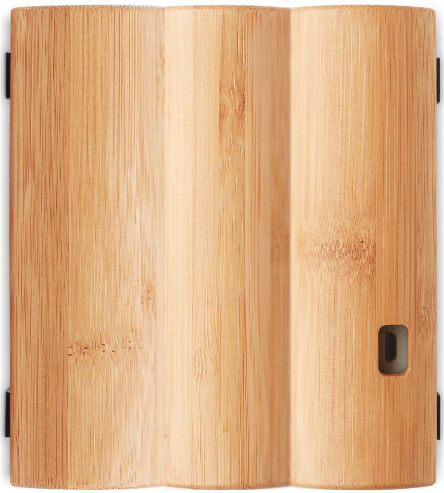 Enceinte bambou 2 x 5 W personnalisée SPEAKBOX, tour complet