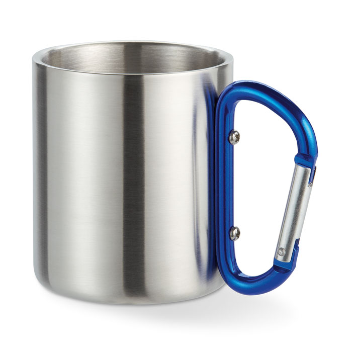 Mug inox double paroi 220 ml personnalisé TRUMBO, Bleu