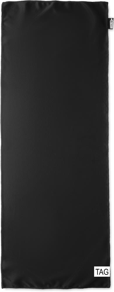 Serviette de sport RPET 30x80 cm personnalisée TUKO RPET, serviette dos