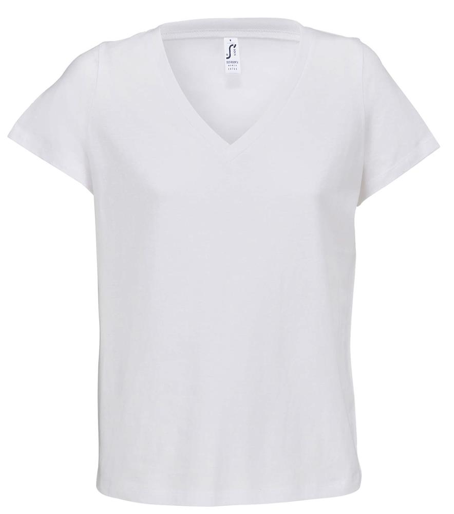 Tee-shirt femme col V personnalisé REGENT V WOMEN, côté cœur