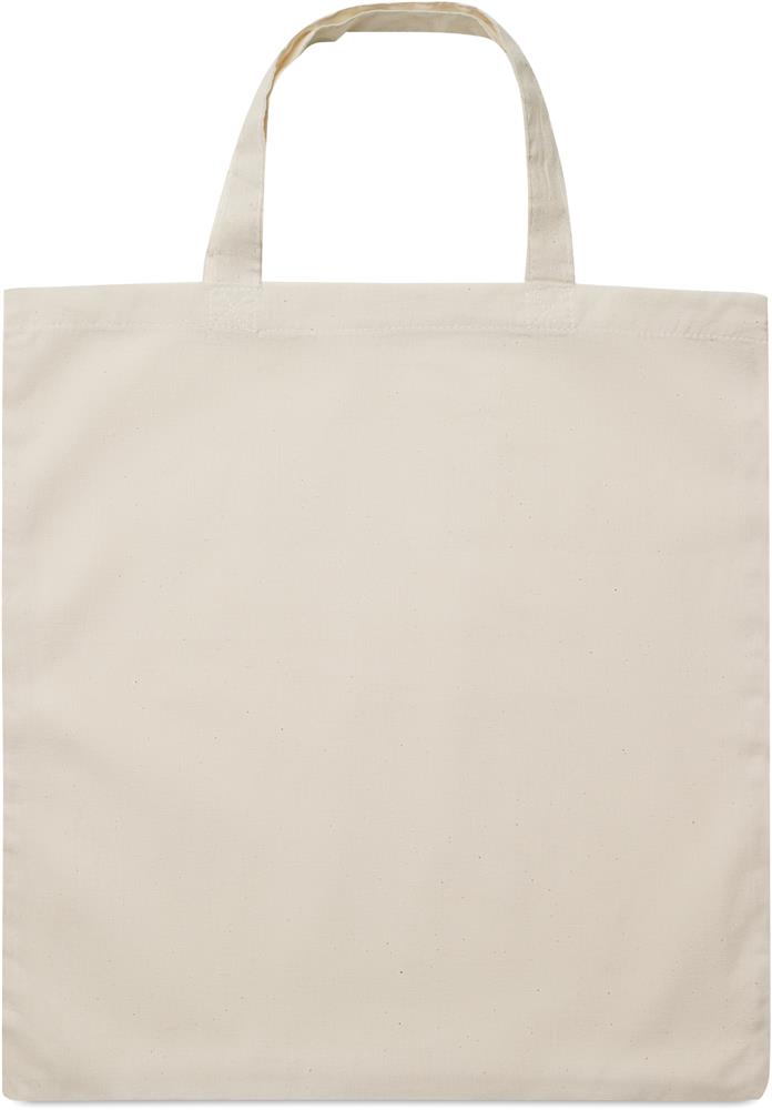 Tote bag coton à anses courtes personnalisé MARKETA +, dos (transfert numérique)