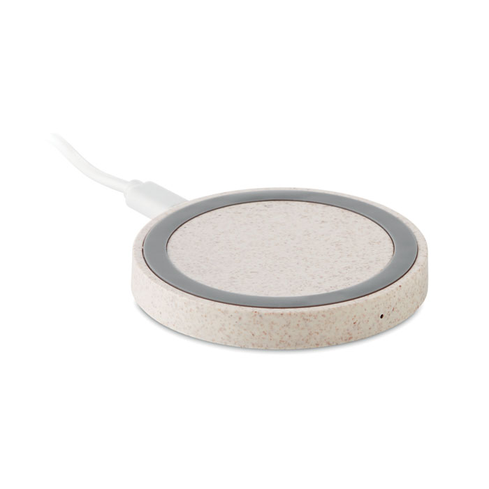 Chargeur sans fil paille de blé 5 W personnalisé PLATO+