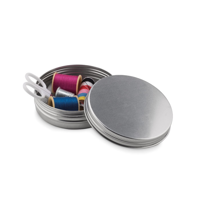 Kit couture boîte métal ronde personnalisé CUCIRE