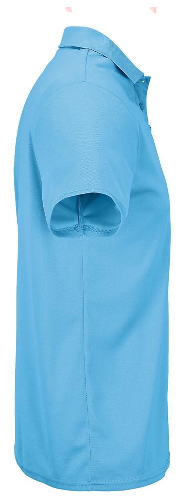 Polo sport polyester recyclé personnalisé PITCHER, manche droite