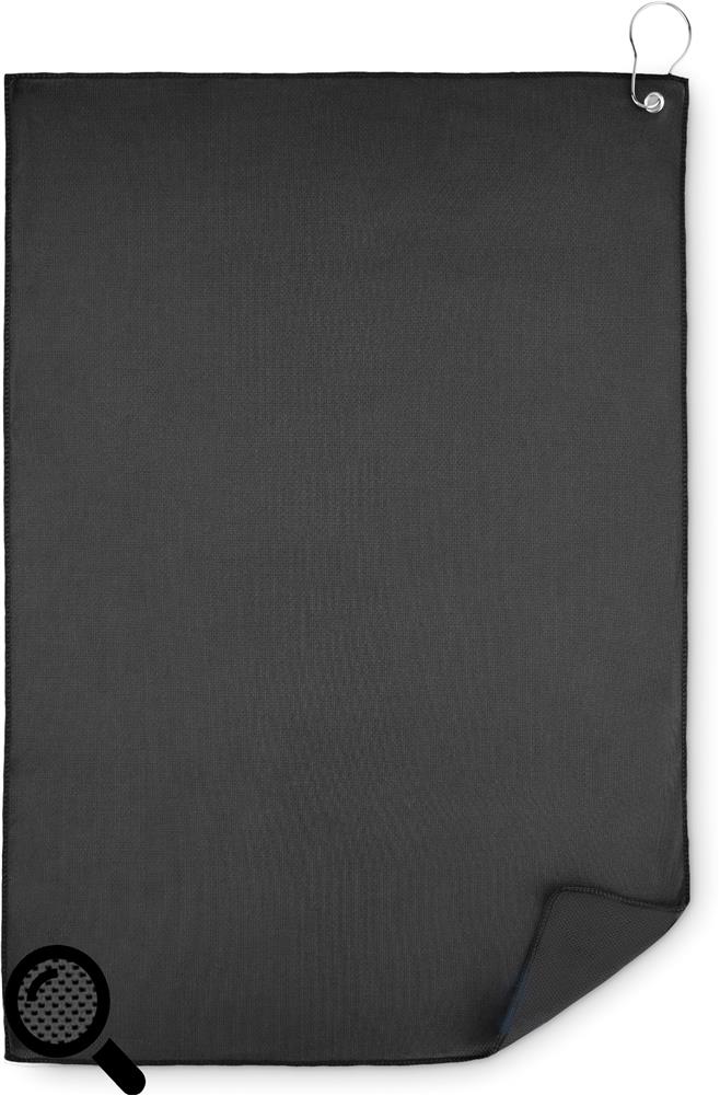 Serviette de golf RPET 40x60 cm personnalisée TOWGO, serviette devant