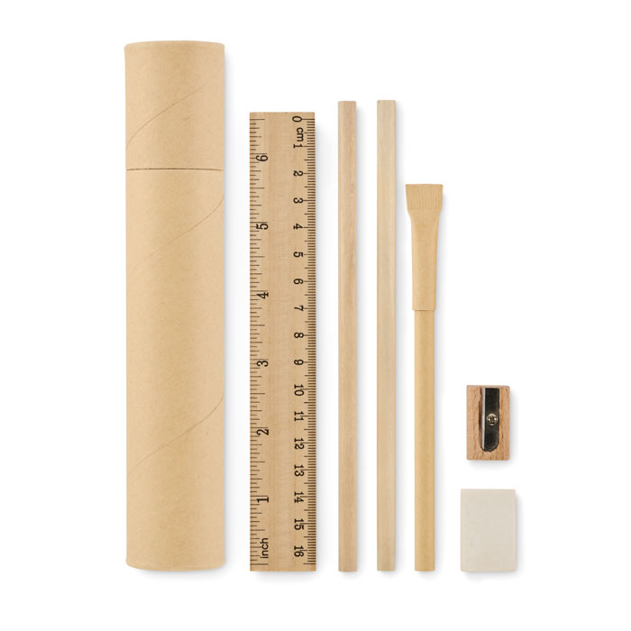 Set d'écriture tube en papier recyclé personnalisé MEJU