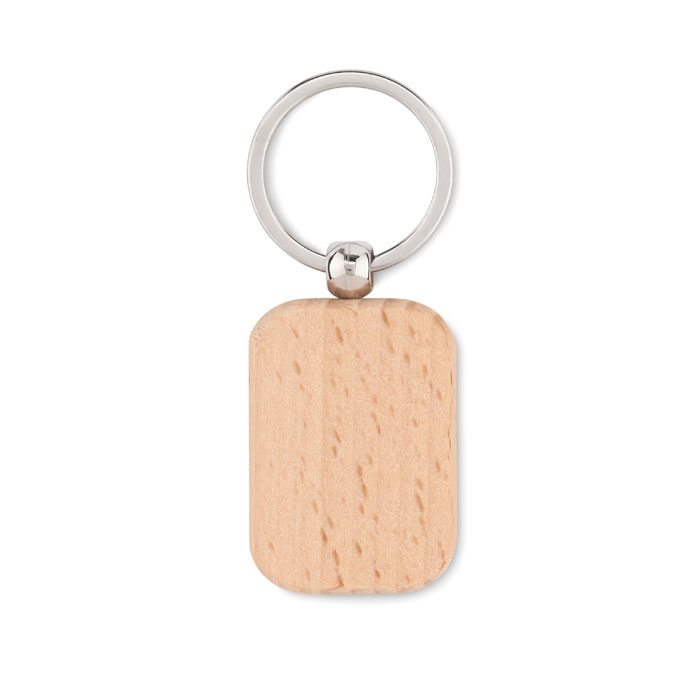 Porte-clés rectangulaire bois personnalisé POTY WOOD