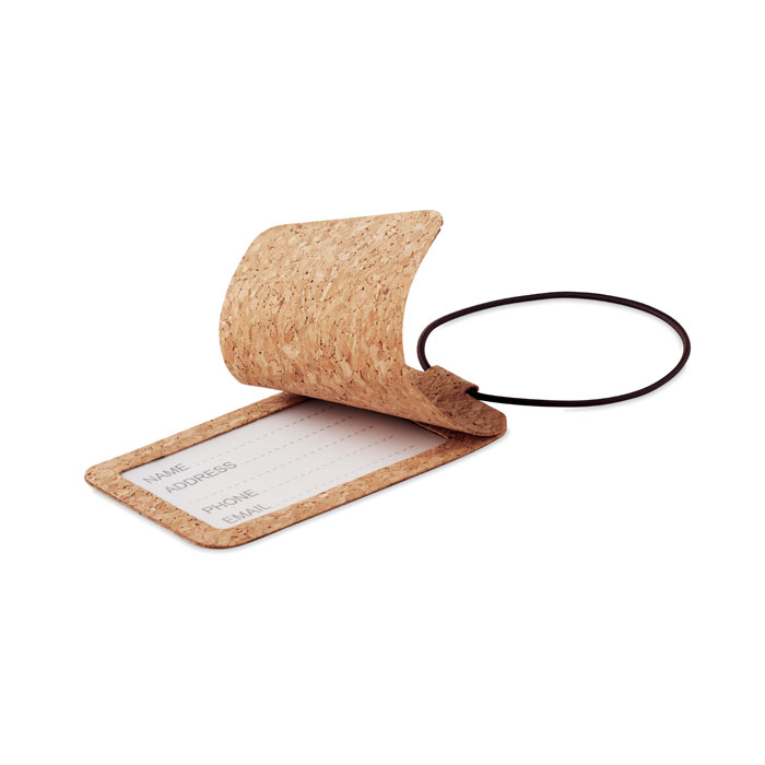 Étiquette bagage liège ovale personnalisée OVALIS