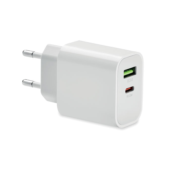 Chargeur secteur 18 W 2 ports personnalisé PORT