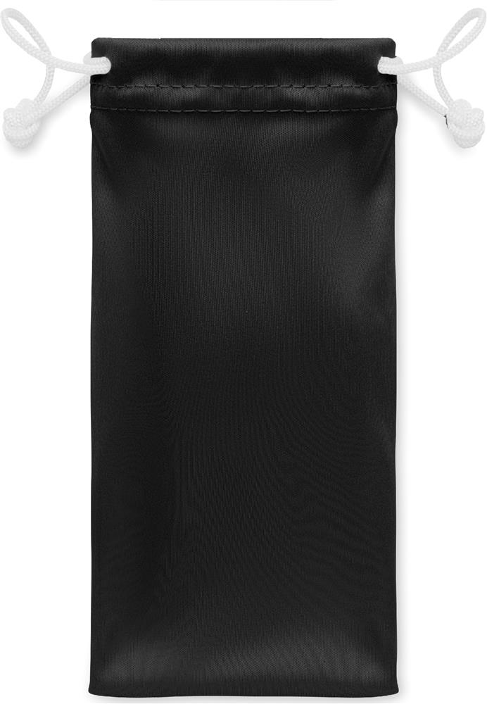 Lunettes de soleil bambou miroir personnalisées HONIARA, pochette côté 1