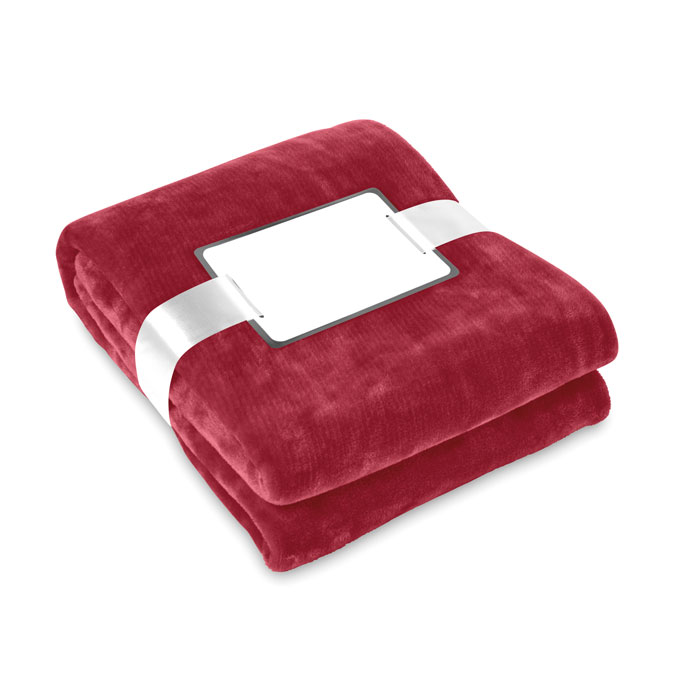 Plaid polaire 280 g/m² personnalisé DAVOS, Bordeaux