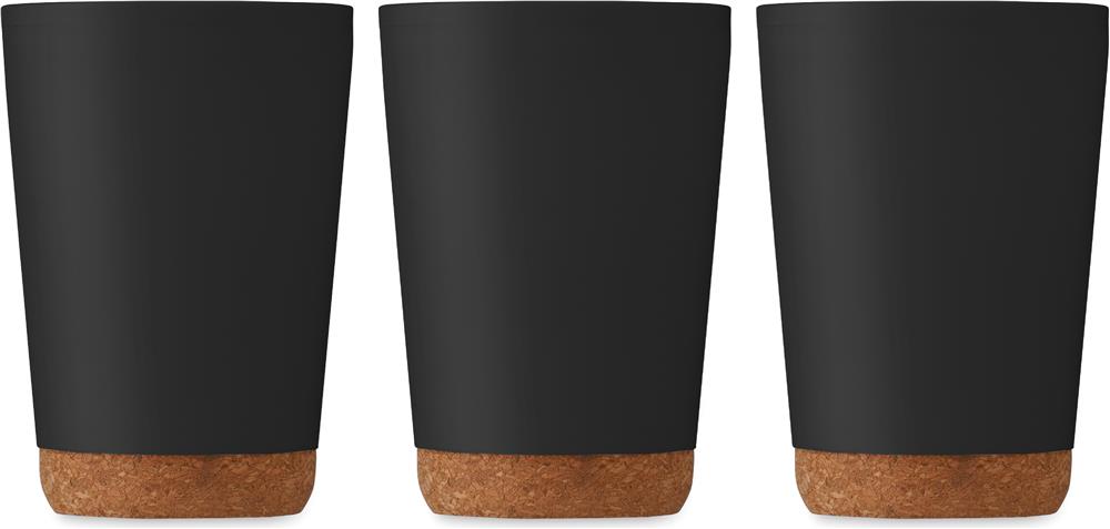 Gobelet double paroi base liège 300 ml personnalisé CO, tour complet