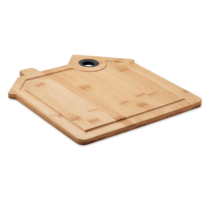 Planche à découper bambou forme maison personnalisée RUMAT